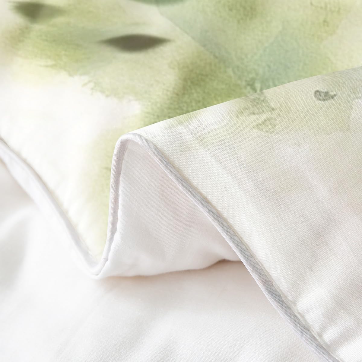 Loussiesd Drache 100% Baumwolle Bettwäsche Set 135x200cm Grasdrache Betten für Kinder Mädchen Jungs Wild Life Bettbezug Wild Tier Bettwäsche-Set Zimmer Dekor Weiß Grün