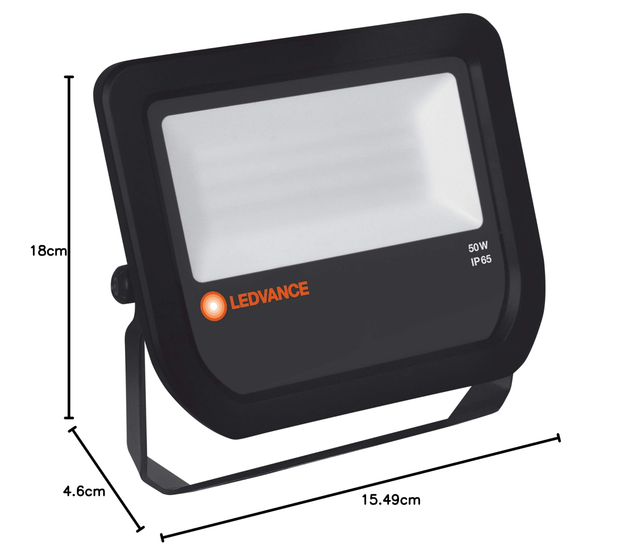 LEDVANCE Floodlight 50 - Foco LED para exteriores (luz blanca diurna, 155,0 x 180,0 x 46,0 mm), color negro