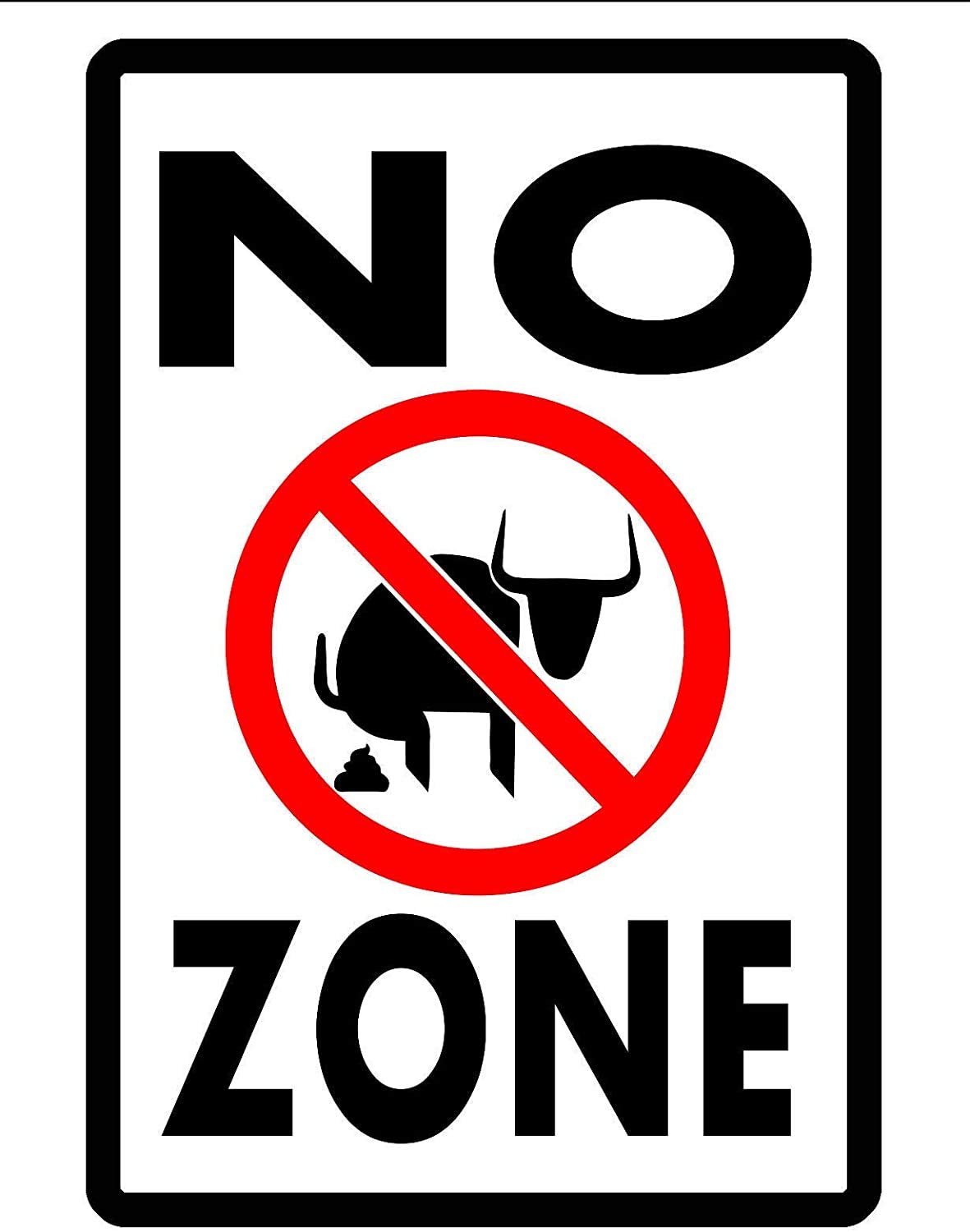 YFULLNo Bull Funny Metal Tin Sign, Bar Pub Garage Diner Cafe Home Wall Decor Art 20x30cm