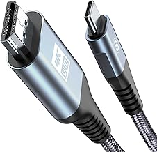 AviBrex 4K USB C to HDMI Cable 6M, USB Type C to HDMI Cable, Thunderbolt 3/4/5 Compatible with iPhone 17 16 15 Pro/Max, Galaxy S25/S24/S23/S22/S21/S20,MacBook/Air 2020,iPad Air,iPad Pro,iMac,XPS