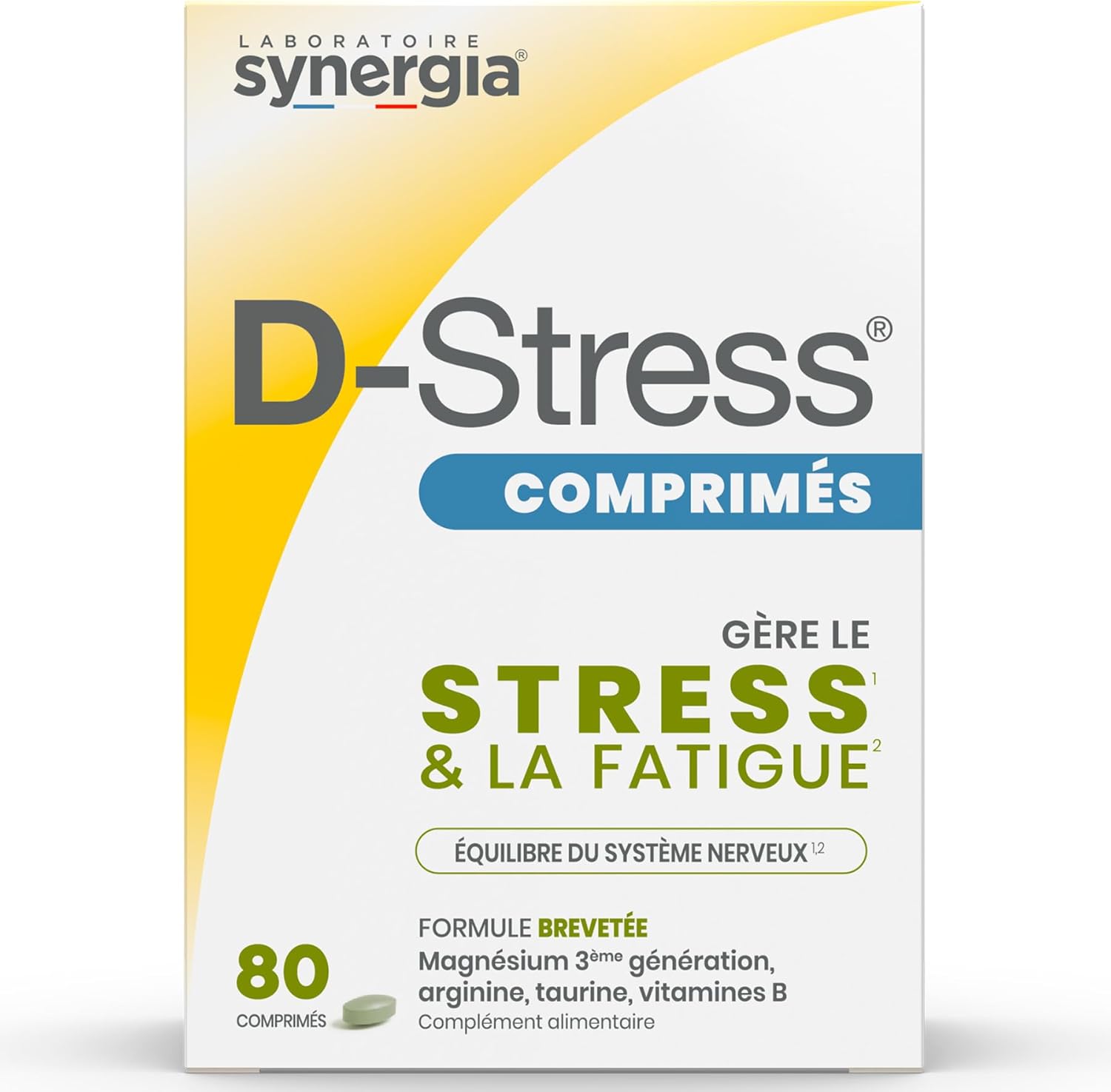 D-STRESS TABLETS 80 Tablets | 3rd Generation Magnesium + Taurine + Arginine + B Vitamins | Manages Daily Stress and Reduces Fatigue | LABORATORY SYNERGIA D-STRESS TABLETS 80 Tablets | 3rd Generation Magnesium + Taurine + Arginine + B Vitamins | Manages Daily Stress and Reduces Fatigue | LABORATORY SYNERGIA