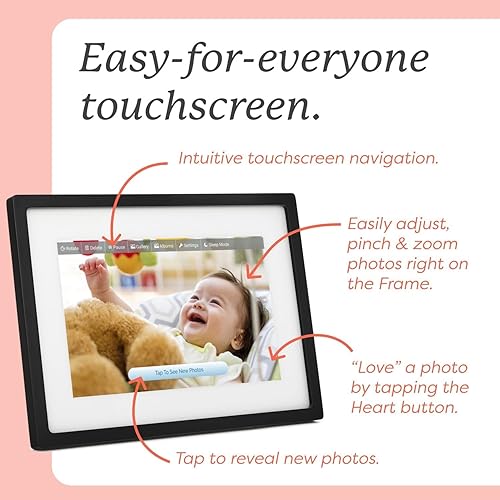 Vista 67 de Skylight Marco de fotos digital, WiFi habilitado con capacidad de carga desde el teléfono, pantalla táctil, marco de fotos digital, regalo 10