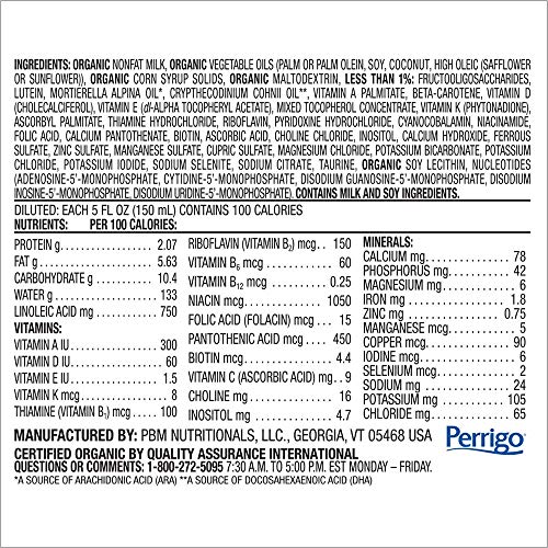 Love & Care Organic Infant Formula Powder with Iron, Organic Ingredients Plus DHA, Lutein & Vitamin E, 23.2 Ounce