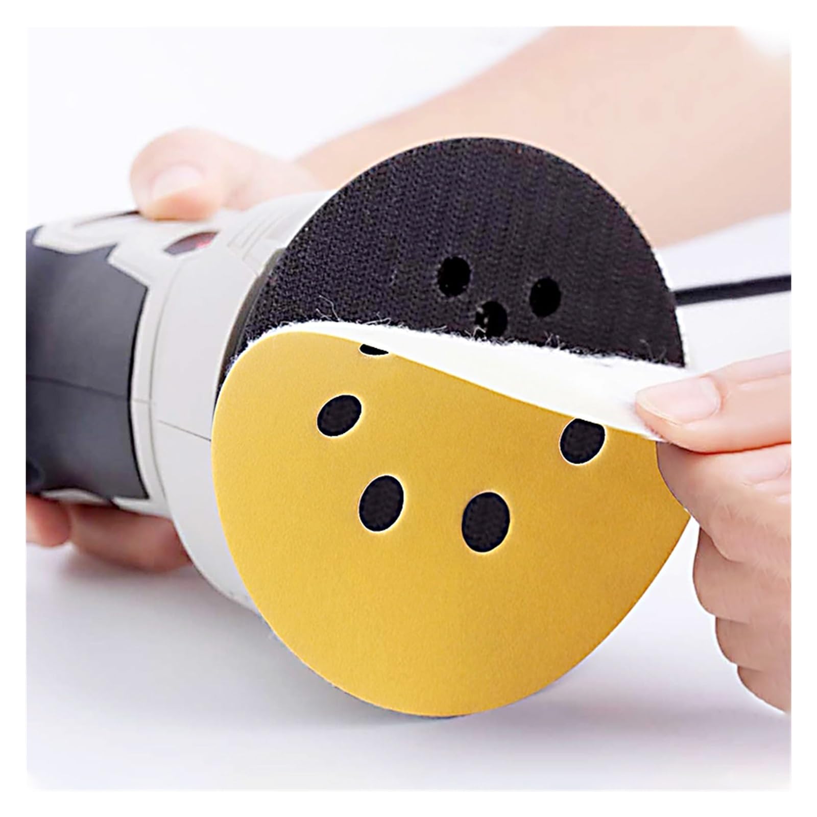 Gelbes Schleifpapier for Schleifen von Scheiben, Schleifer, Auto, Holzbearbeitung, Metall-Schleifscheibe, Schleif- und Polierwerkzeug Geeignet zum Schleifen von Wänden und Holz(20pcs,60)