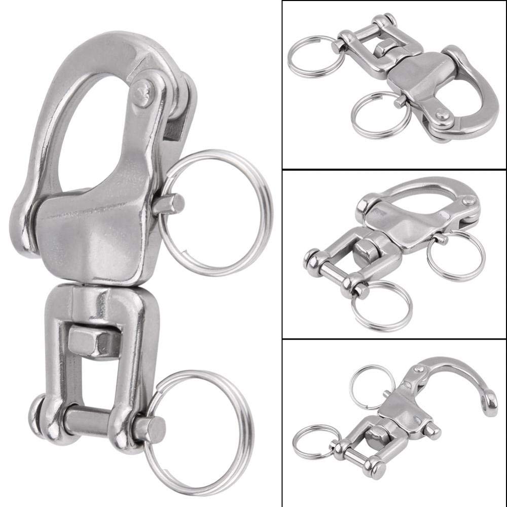 Mousqueton Pivotant 316L 70mm Pour Gréement, Fermoir Sécurisé Pour Drisse De Voilier Et Accastillage Bateau