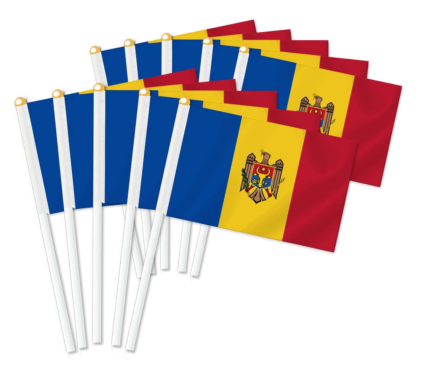 25 PCS Moldova Handheld Flag,Moldovan Decor Hand Held Flags,Decoration Banner — image 1