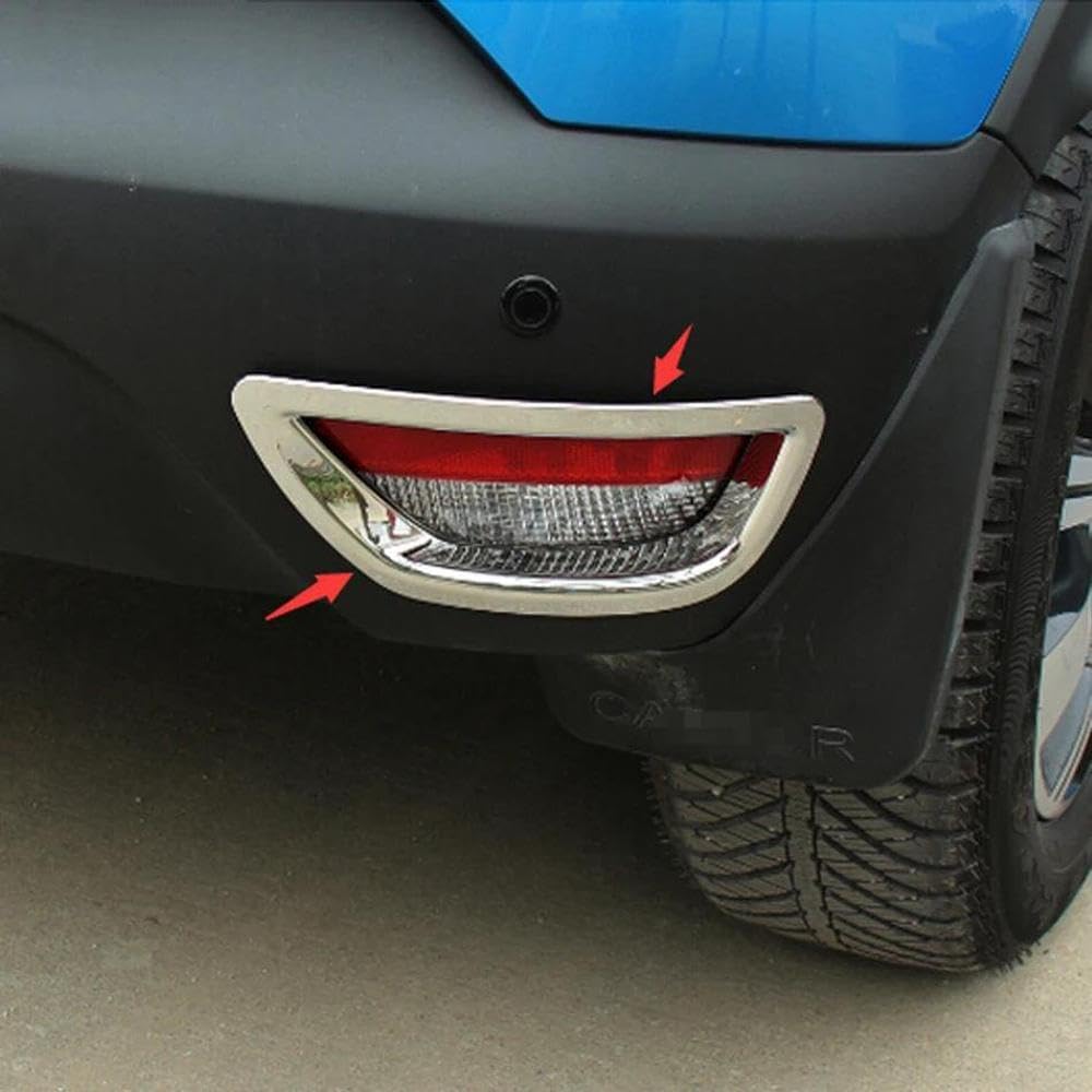 For Renault Captur 2014 2015 2016 2017 ABS Chrome Rear Bumper Tail Fog Lamp Lights Molding Decor Cover Trim Exterior Bumper Parts