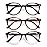 3 Pack Reading Glasses Spring Hinge Stylish Readers Black/Tortoise for Men and Women (3 Mix, 0.5)Medium