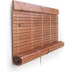 Freno Para Persianas Alicantinas Persiana Alicantina A Medida de Madera Color Cerezo Barnizado | Freno y Polea Metálicos | PERTONI TENDE (Ancho 120cm x 130cm Largo)