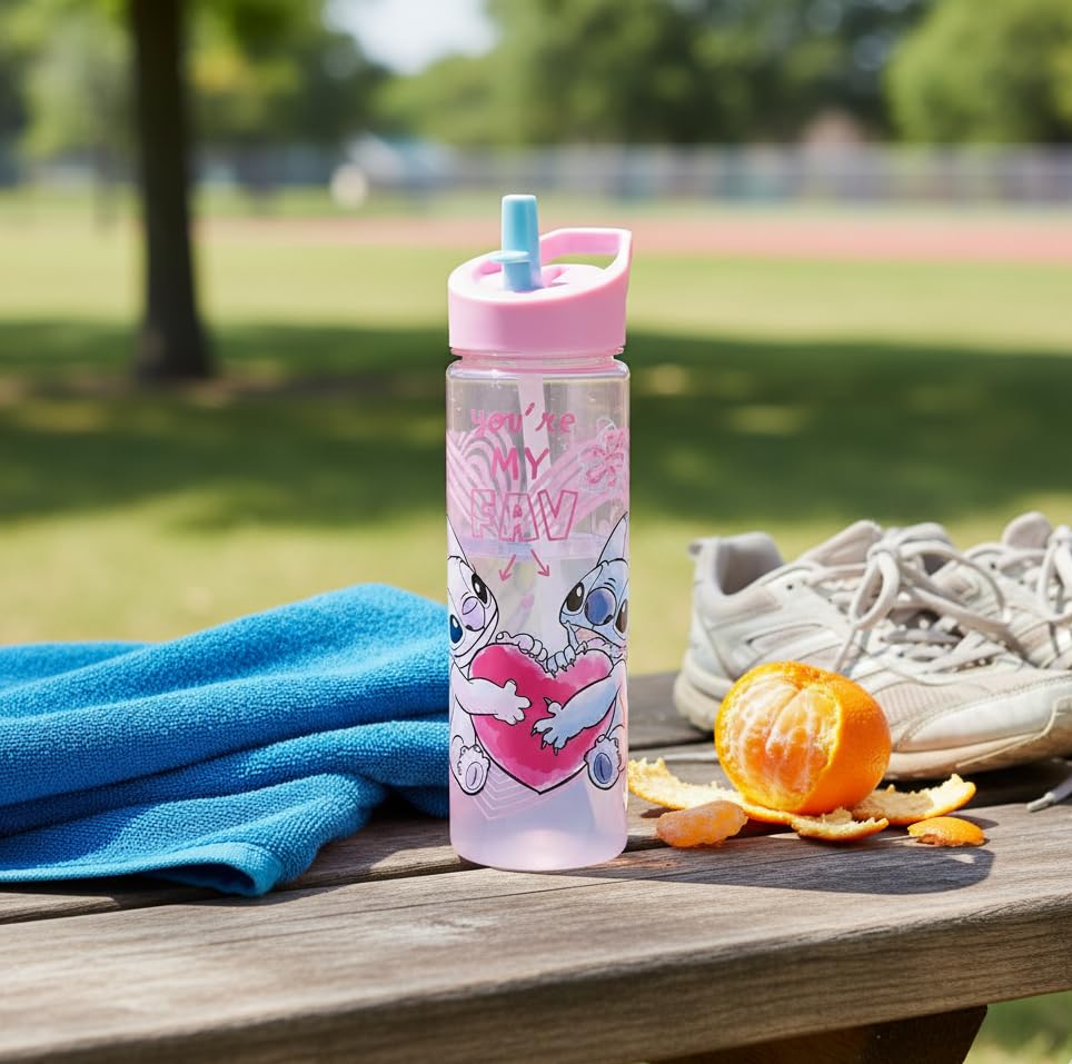 Image of Gluman Water Bottle for Kids | Disney Stitch Patrol Ninos 700 ml Sipper Bottle with Flip-Top Closure | Kids Sipper School Water Bottle | Picnic Bottle | Food Grade | School Bottle for Boys | Leakproof