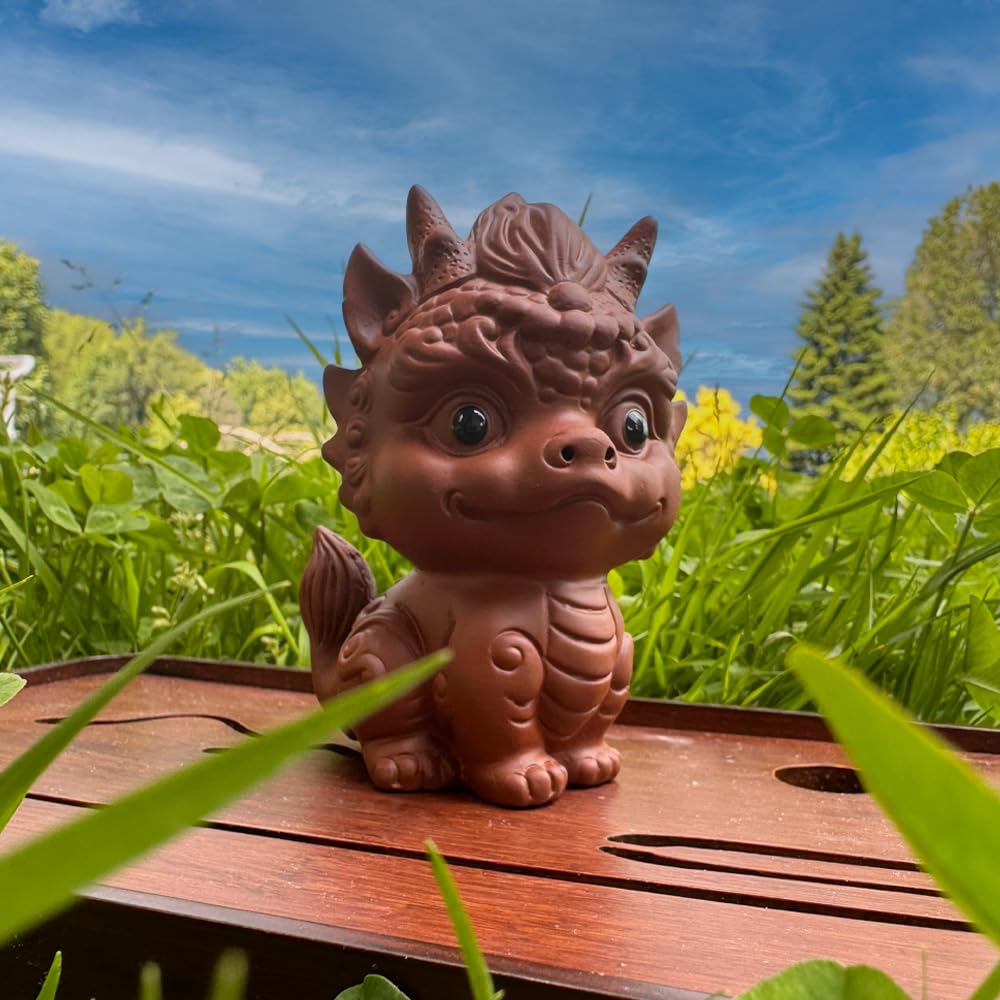 Dragón de arcilla Yixing TEA SOUL figura de té artesanal coleccionable