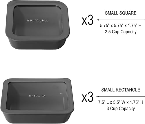 Miniatura 2 de Recipiente de almacenamiento de alimentos de vidrio recubierto de cerámica  Sin PTFE, PFOA, PFAS y BPA  Recipiente reutilizable no tóxico para