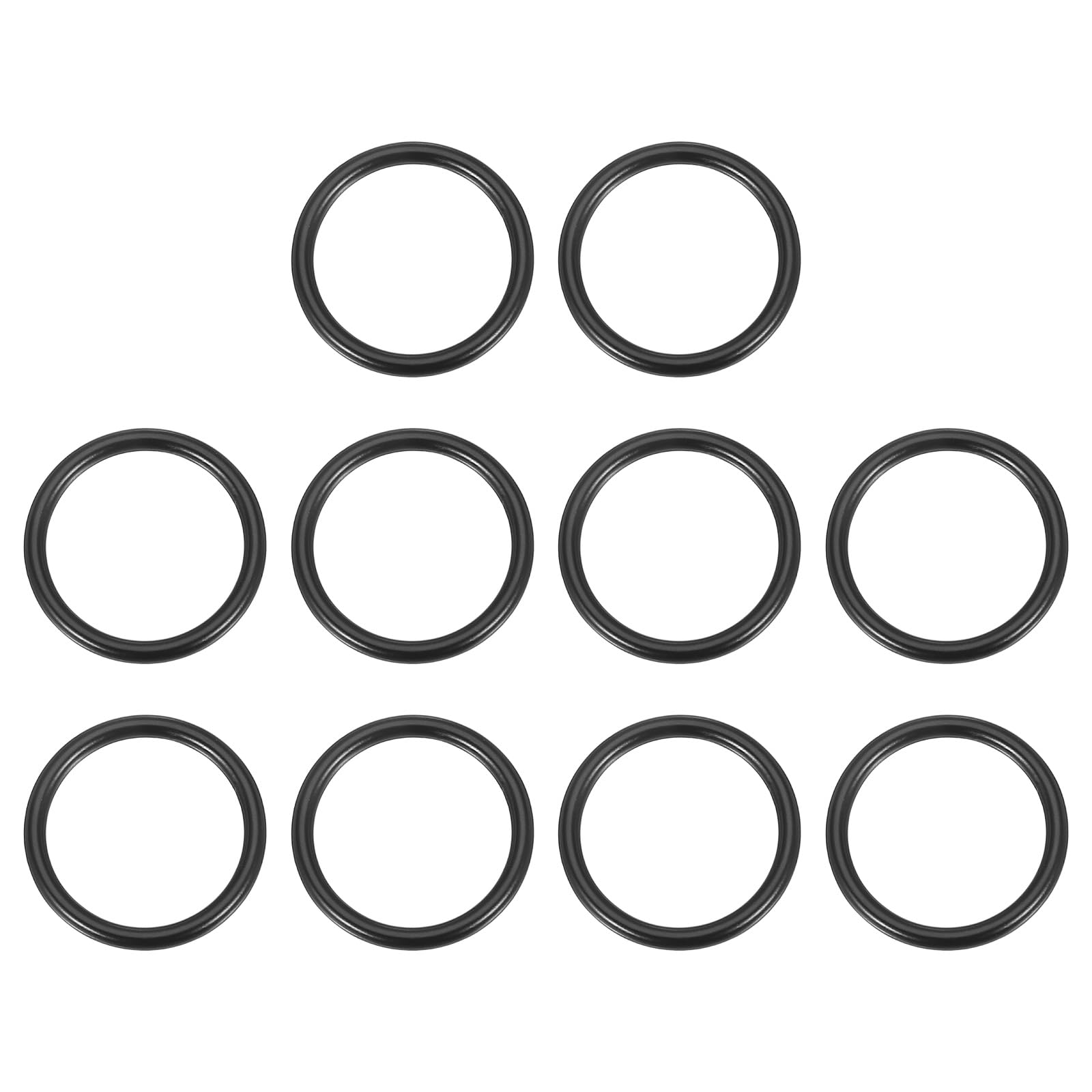 PATIKIL Metal O Rings 35mm / 1.4", 10 Pack Electroplated Zinc Alloy O Ring Buckle Seamless Welded Round Rings for Bag Purse Belts Hardware DIY Craft Dog Leashes, Black