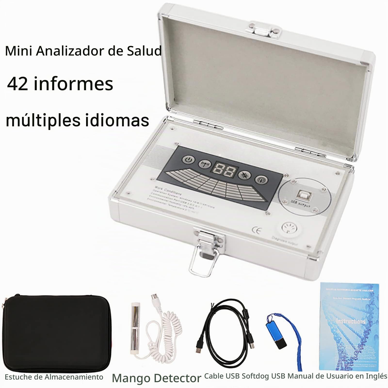 Analizador Cuántico, Analizador Magnético Resonancia CuáNtica Humano DináMico 3D Salud De Datos, Analizador De Subsalud Multi-Lengua para Todo El Cuerpo