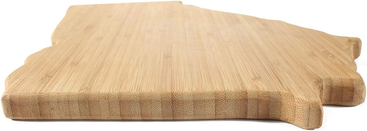 BambooMN Georgia Silhouette Bamboo Serving and Cutting Board - 2 Units - 10" x 11" x 0.6"