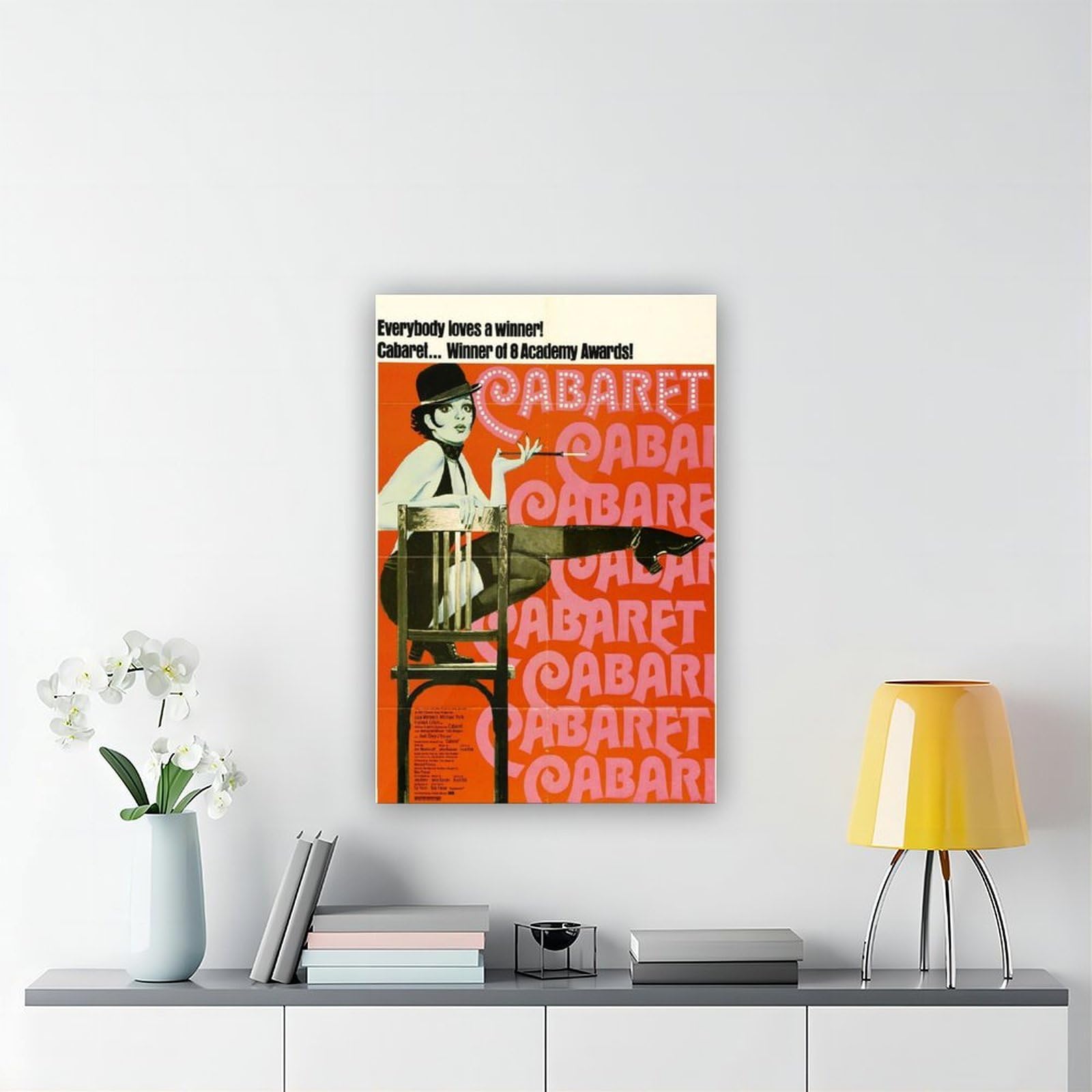 Poster su tela con stampa di cabaret del film cabaret, decorazione artistica da parete per soggiorno e camera da letto, 40,6 cm di lunghezza x 61 cm di larghezza