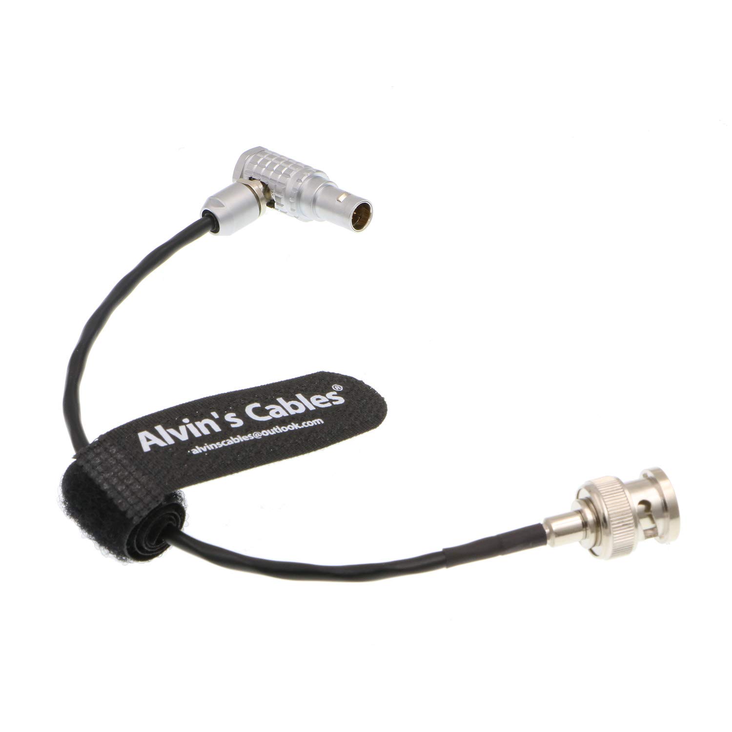 Alvin's Cables Czerwony Komodo kabel czasowy BNC męski na EXT 9-pinowy męski kąt prosty kod czasu kabel do urządzeń dźwiękowych ZAXCOM