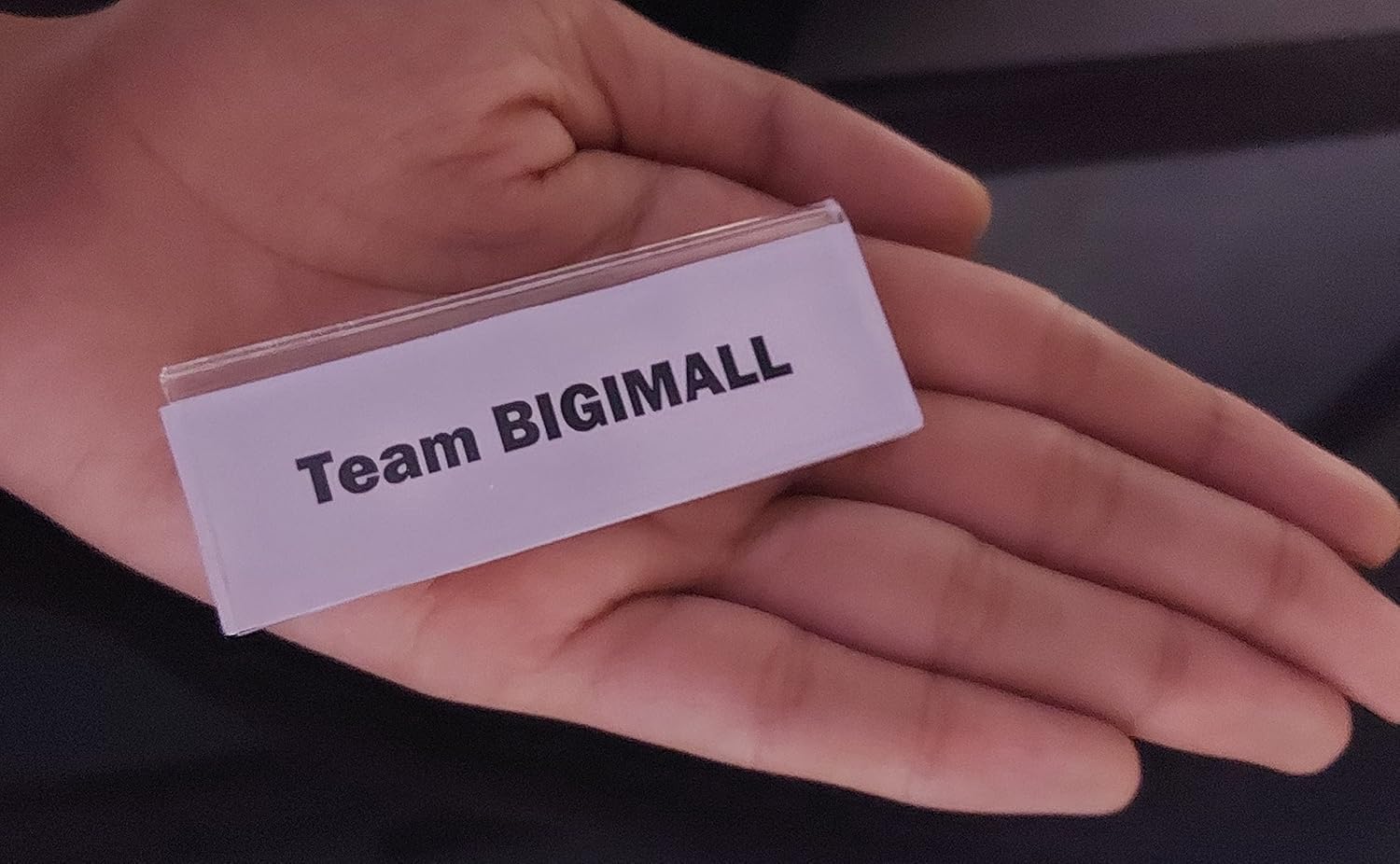 BIGIMALL 25 X Acrylic Name Badge and Name Plate with Pin Easy to Insert Paper for Office Staff Uniform Badge (Pack of 25) 2
