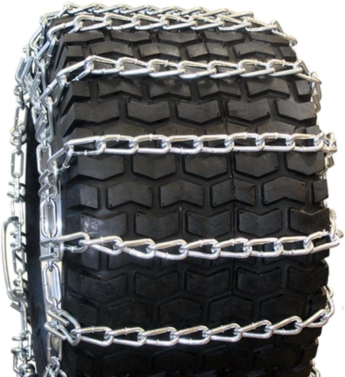 ICC 3307I- Snow Blower/Lawn and Garden Tractor Traction Chain - Twist Link with 2 link spacing - PAIR (for 2 tires)