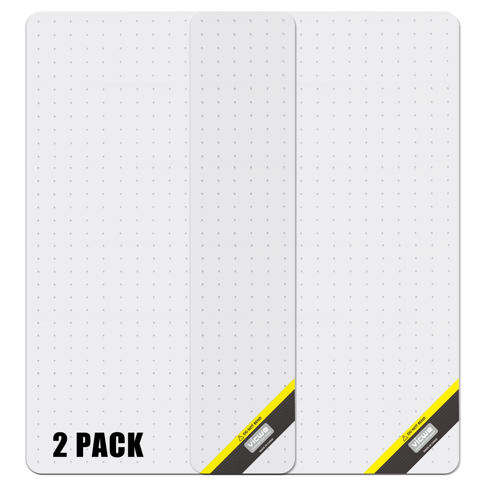 Vicwe Office Chair Mat for Carpet 2 Pack 32 x 55 Computer Desk Chair Mat for Carpeted Floors