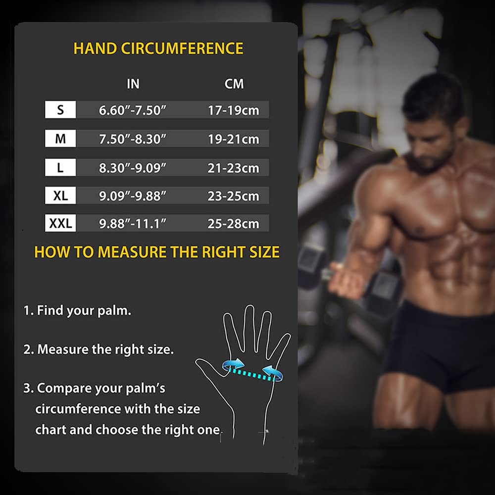 Guantes de Gimnasio para Culturismo, Levantamiento de Pesas, Entrenamiento con Mancuernas, Guantes de Fitness Antideslizantes para Ejercicio (Verde M), 1 par