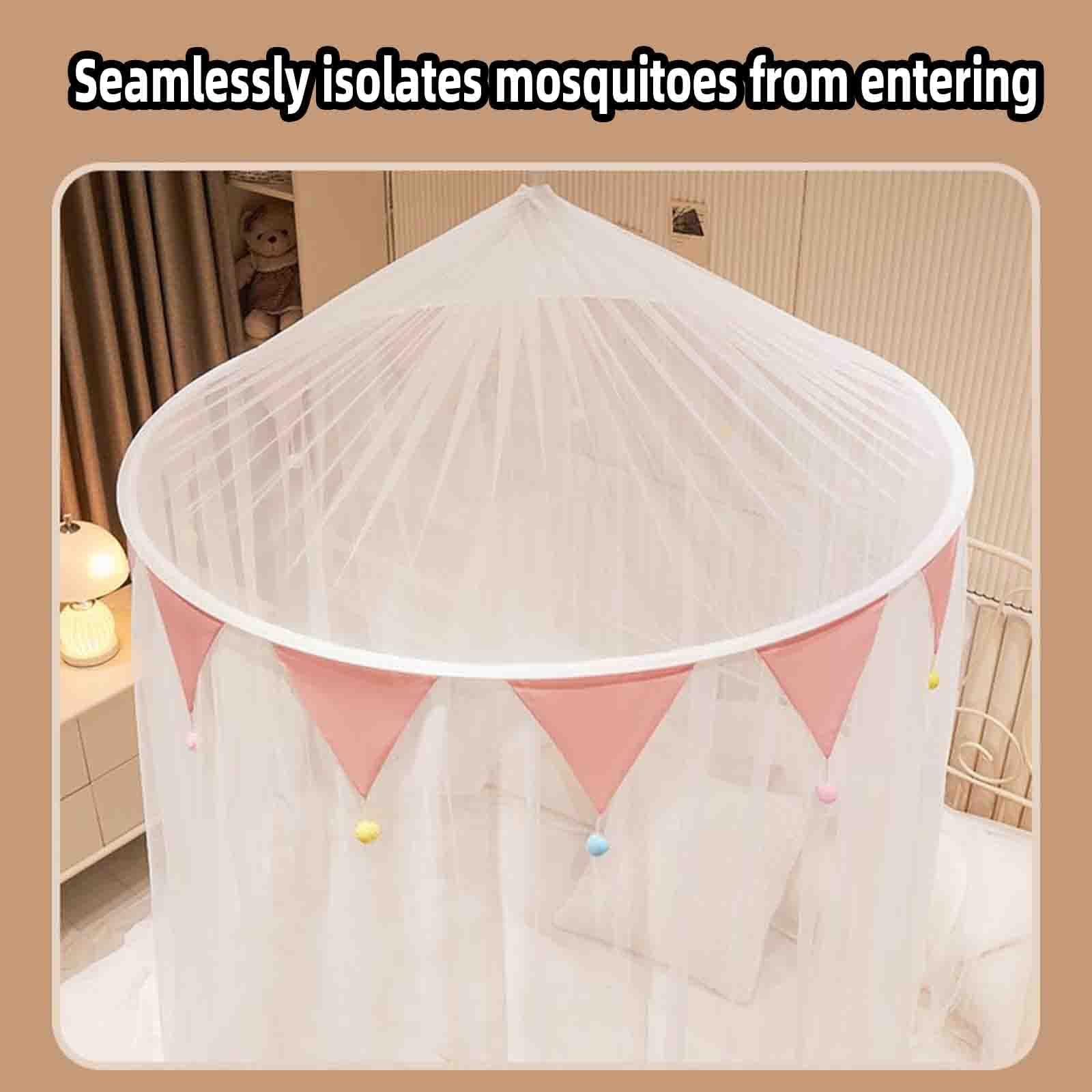 Zanzariera a baldacchino per letto – Cupola pieghevole da appendere per letto matrimoniale o singolo – ideale per uso estivo