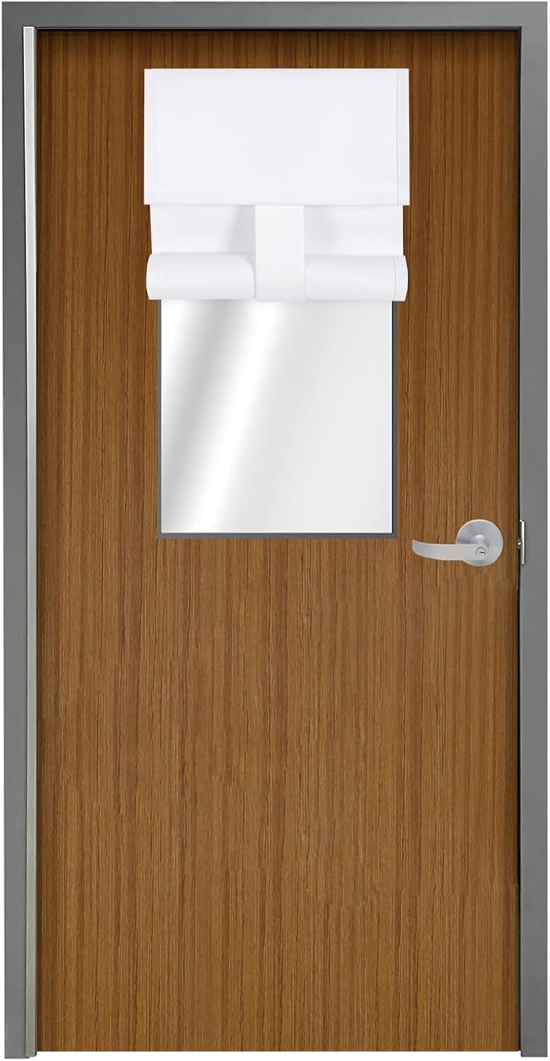 Azonee Door & Window Side Curtains - Blackout Solid Color Curtains for Glass Doors & Windows | Tie-Down Room Darkening Front Door Side Light Covering - 8W x 36L Inches