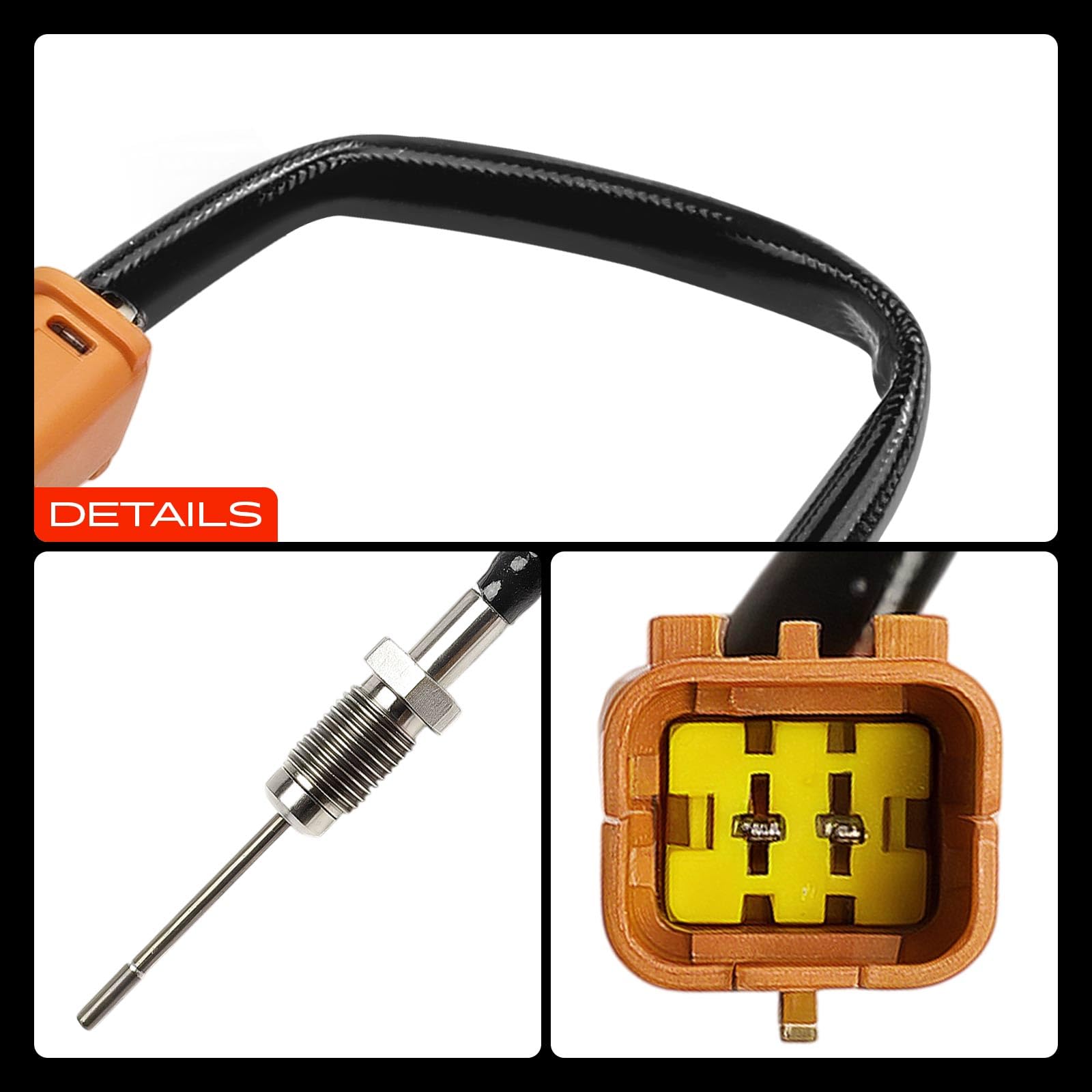 Frankberg Abgastemperatursensor 2-polig Kompatibel mit 307 3A/C 307 Break 3E 307 CC 3B 307 SW 3H C5 III Break RW 807 EB C8 EA EB C5 III RD 607 9D 9U Replace# 9666046680