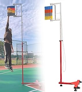 GEHPYYDS Vertical Jump Tester for Basketball, 1.7-3.6m Metal Adjustable Volleyball Training Equipment, School Gym Home Standing Jump Measurement Tool
