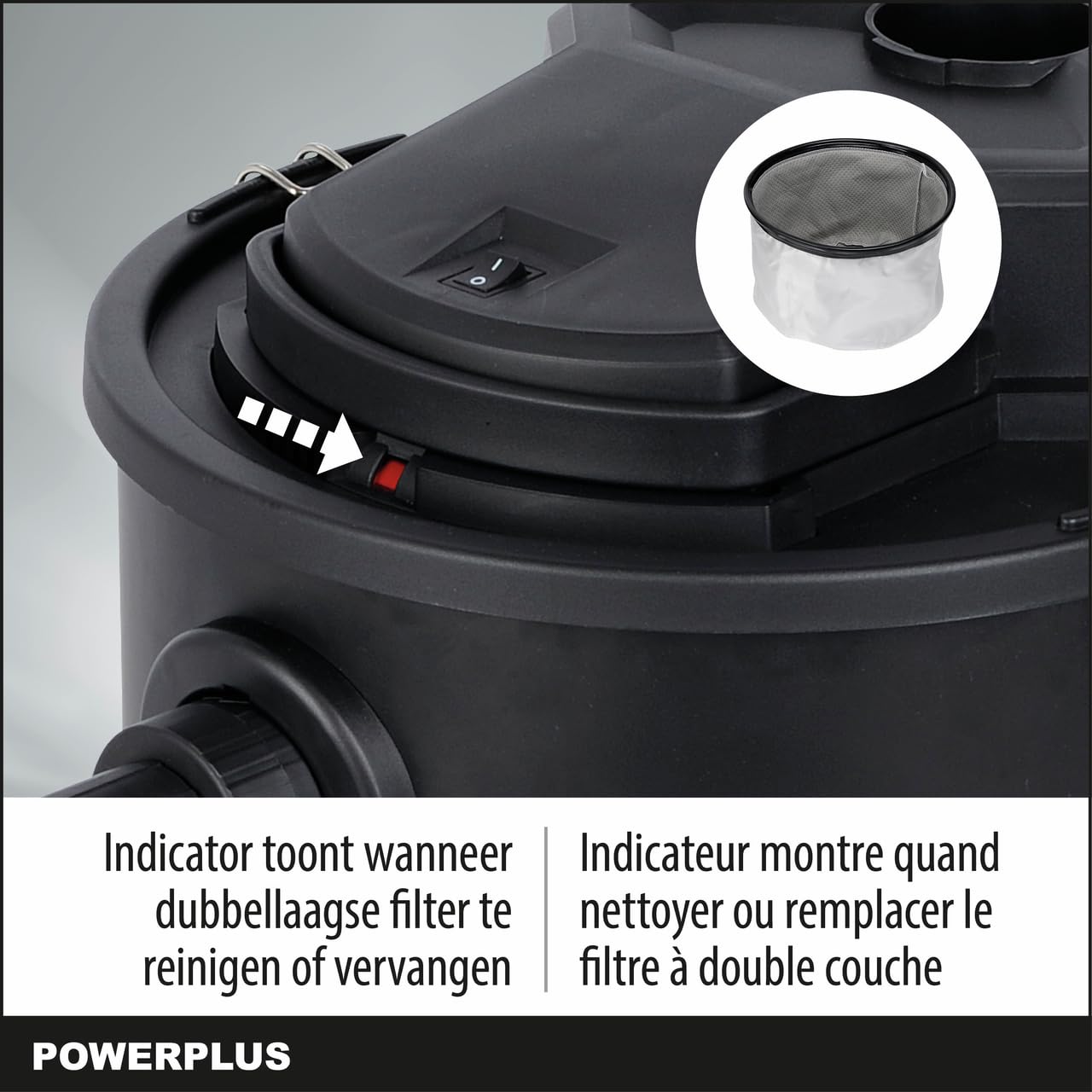 Varo Powerplus POWX308-1 elektryczny odkurzacz do popiołu 200 W, do kominka, pieca, do popiołu, zbiornik 20 l, maks. 60°