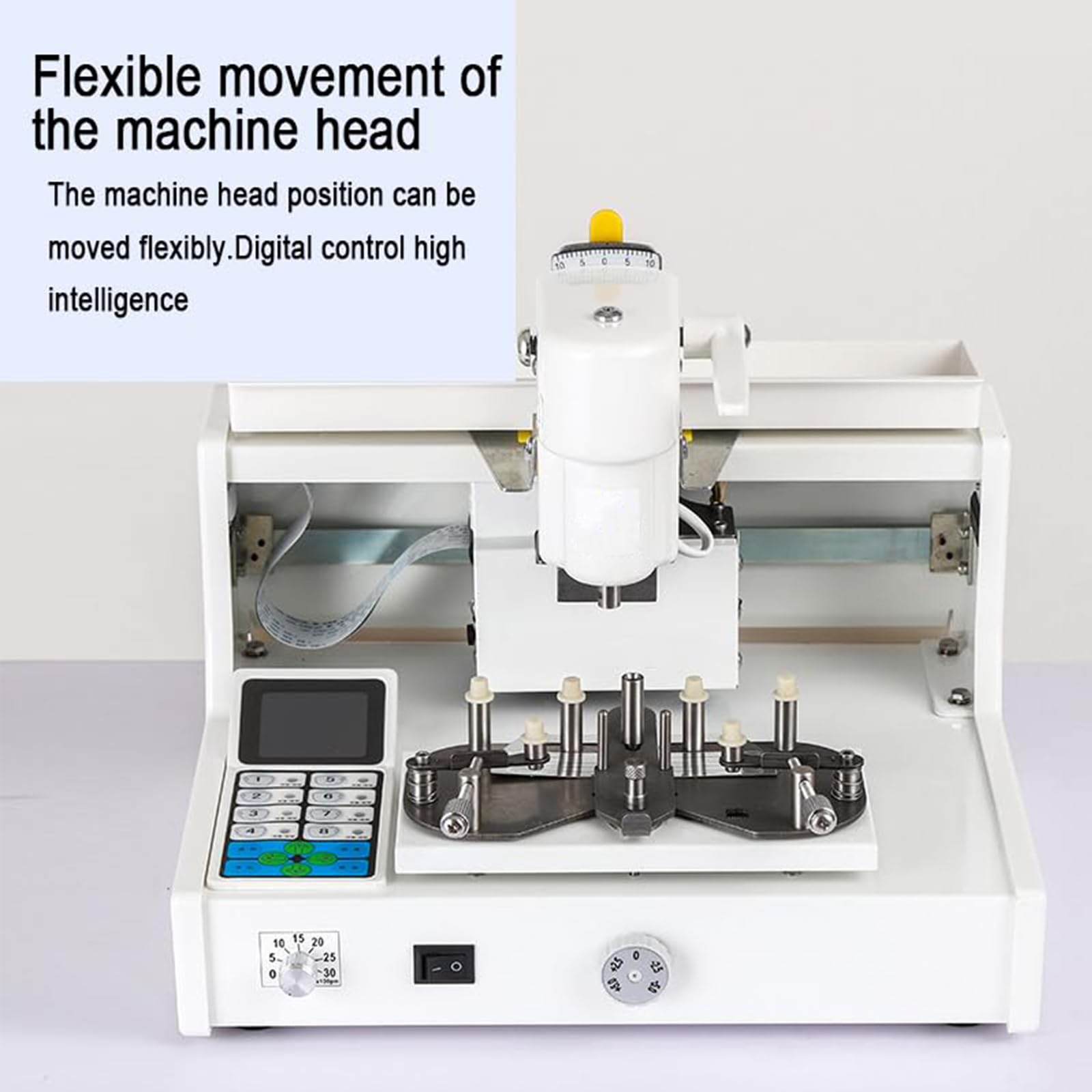 Punzonadora de lentes ópticas, máquina de perforación digital sin montura automática de alta precisión de 0 a 5000 rpm, equipo de procesamiento de precisión para tienda de gafas, aplicable a los