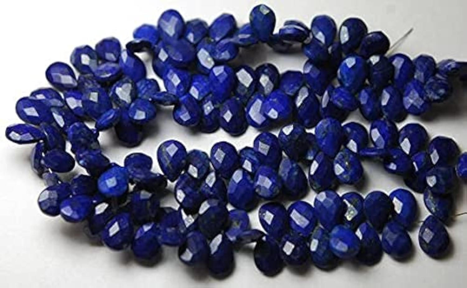 Lapis-lazuli naturel afghan en perle poire briolette 10mm LKBEADS pour création de bijoux