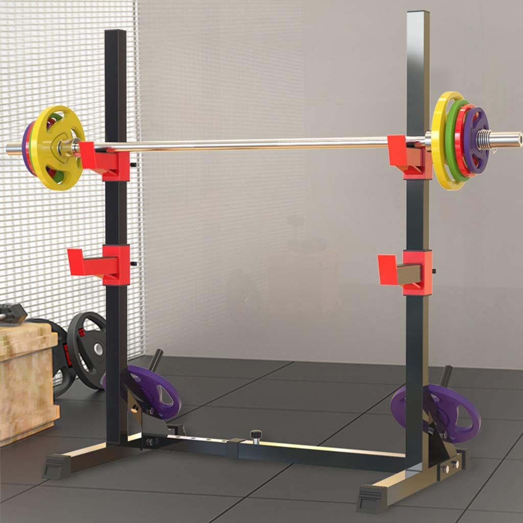 ERoomQ Home Free Squat Rack, Multifunctional Professional Bench Press, Fitness Mute Barbell Rack, Can Bear 200kg