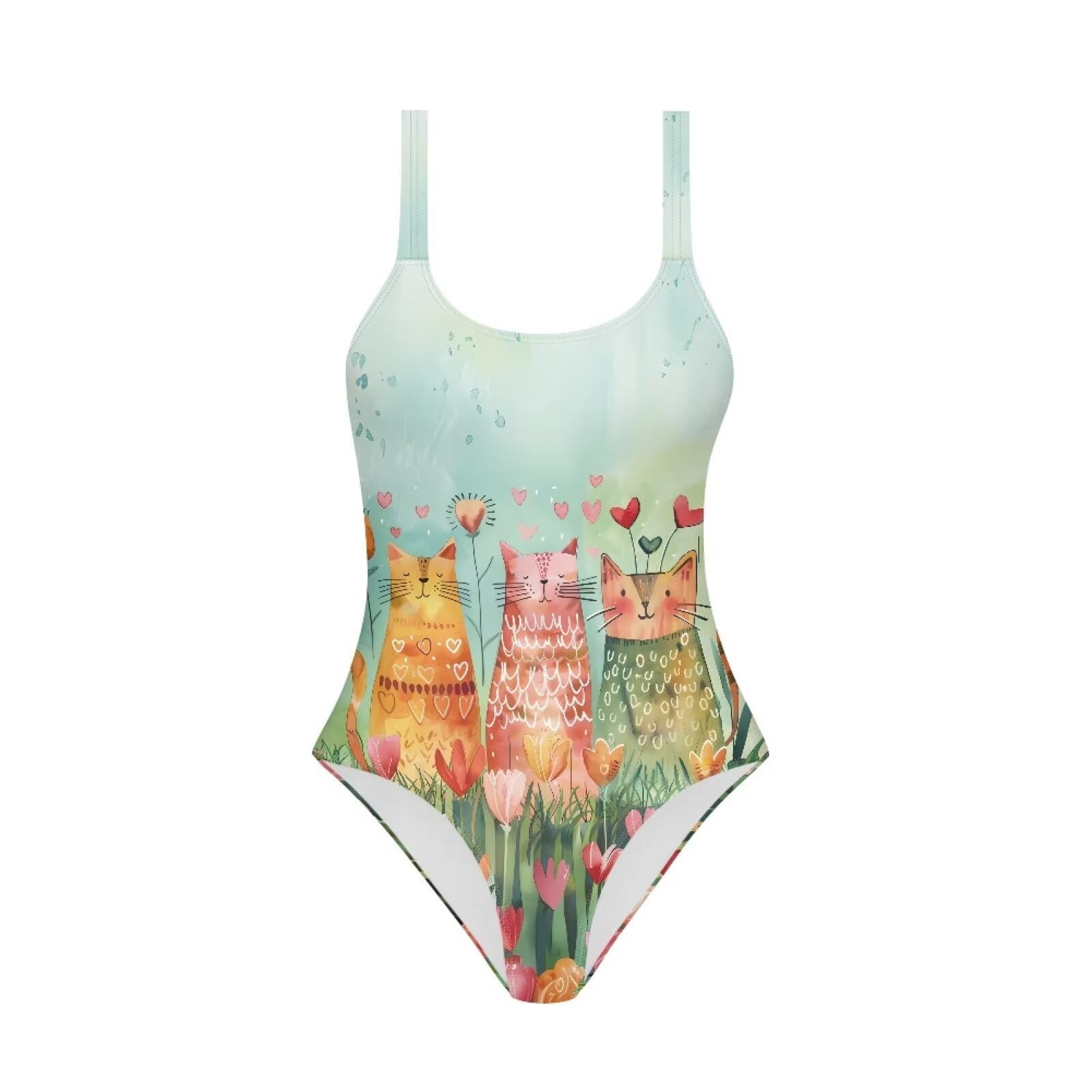 One Piece Bathing Suit for Teen Girls Comfy Crewneck Backless Bathing Suit