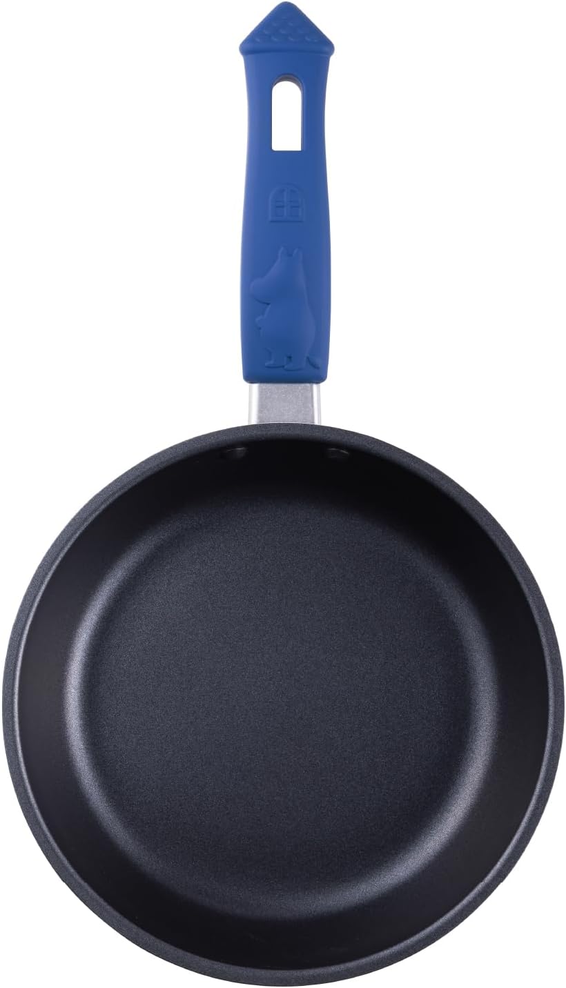 Kai Corporation DW5801 Frying Pan, 7.9 inches (20 cm), Moomin, Induction Compatible, Hook Hole, PFAS Free, Blue