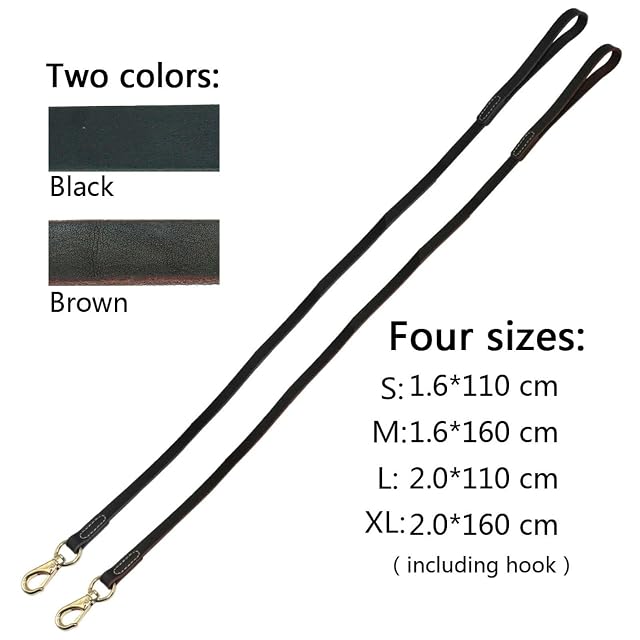Foto 3 de 7 de Correa de piel resistente hecha a mano para perro, color marrón oscuro y negro con gancho dorado