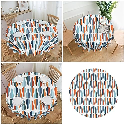 Nappe en polyester moderne du milieu du siècle ronde 150 cm - 8