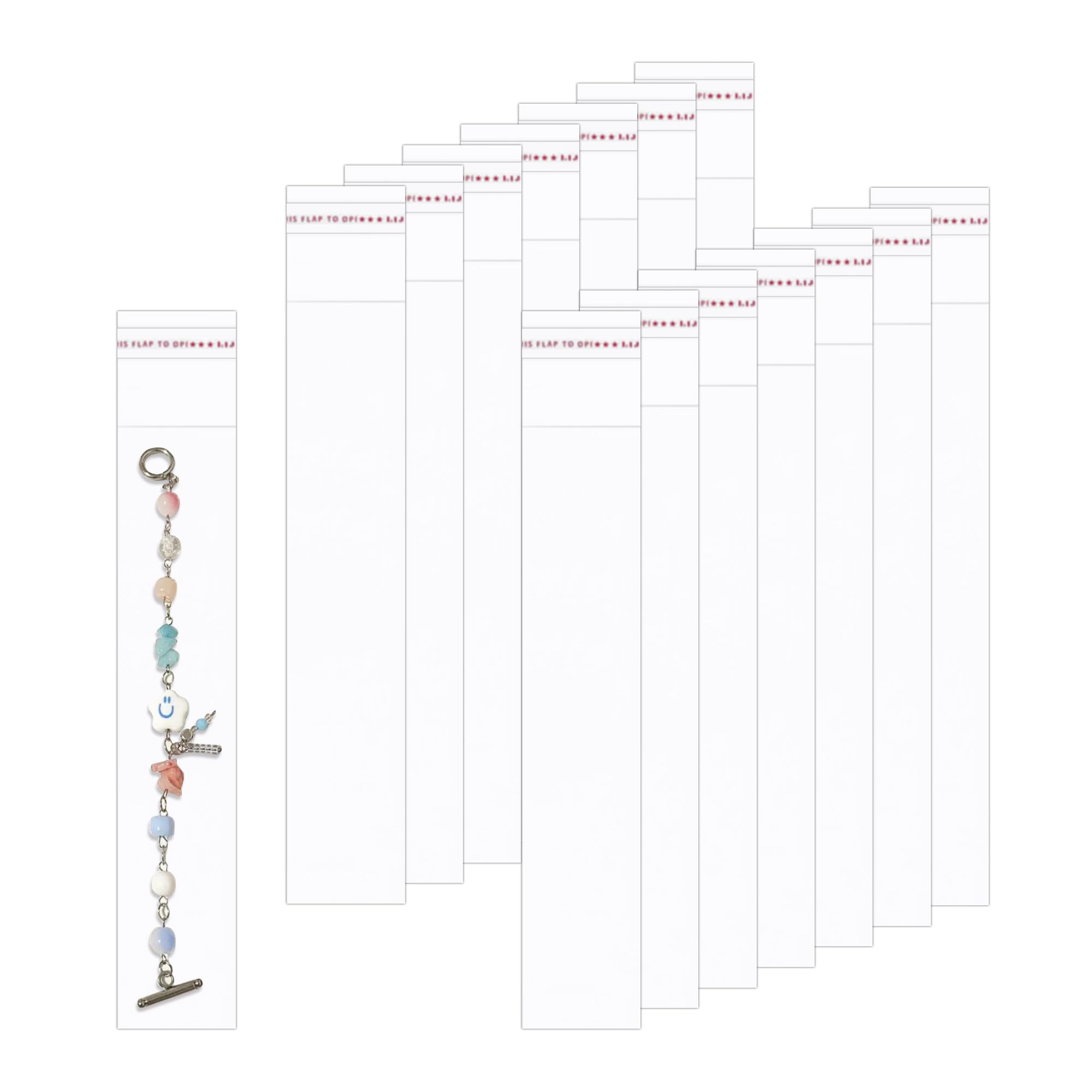 KnR Harmony100pcs 1x6" Clear OPP Poly Cello Bags Self Sealing Adhesive Cellophane Bags for Candy Gifts Favors Pen Sugar Makeup Brush Necklace Samples Beads