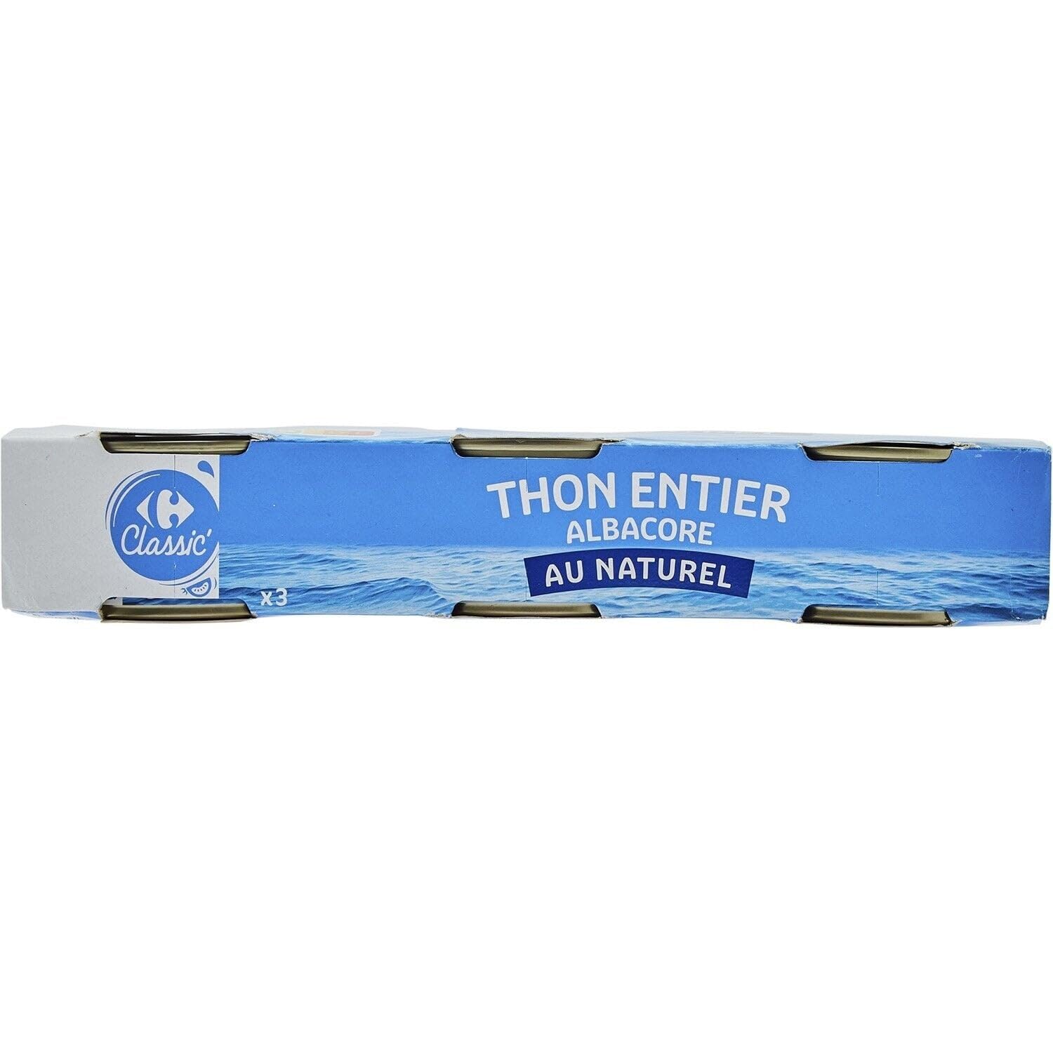 Gagnez du temps en cuisine avec le Thon Entier Albacore au Naturel CARREFOUR CLASSIC, format familial pratique de 3x140g - Lot de 3