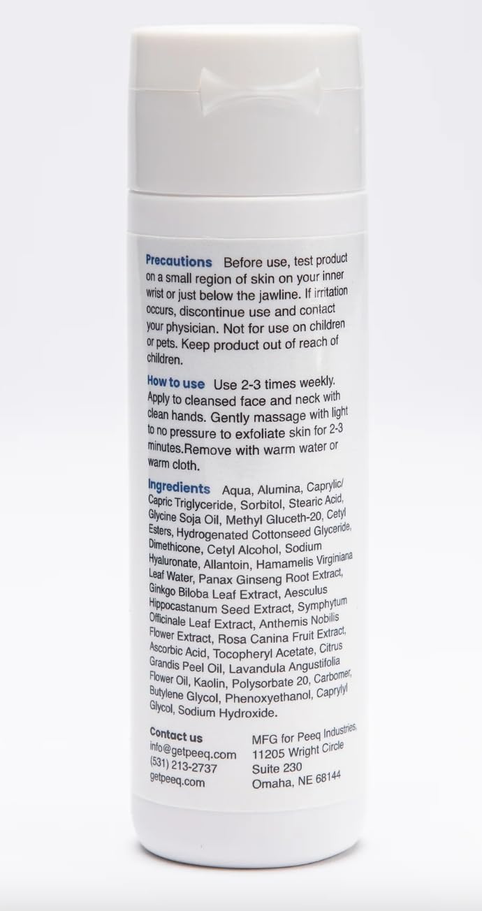 Peeq Microdermabrasion Cream with Exfoliating Micro-Crystals, 3.3 fl oz, Skin Brightening Treatment