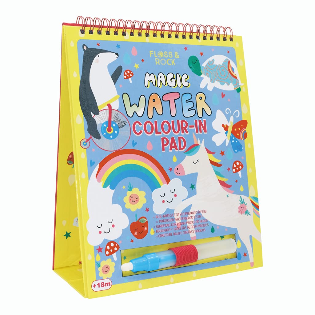 Kids Water Colour In Flip Pad Floss & Rock Fairy Magic Children Fun Activity
