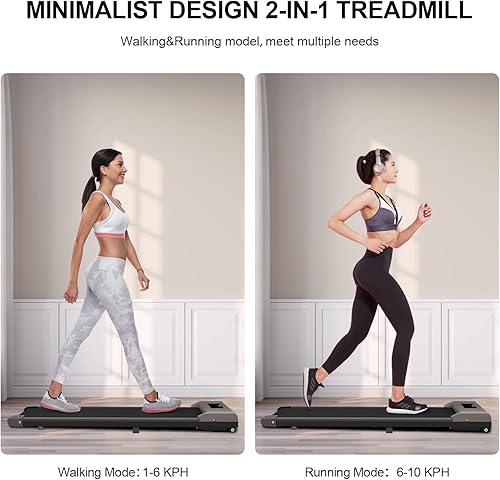 Miniatura 6 de Cinta de correr para debajo del escritorio, caminadoras portátiles, máquina de correr motorizada para el hogar 2023, 6.25 MPH, no requiere montaje,