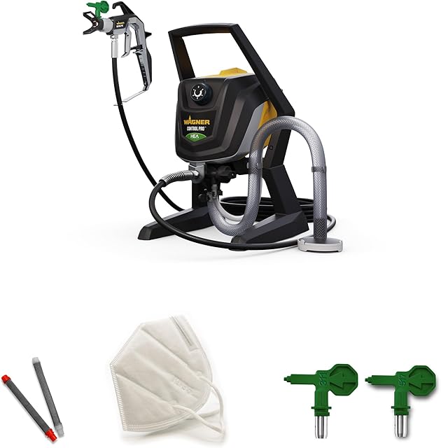 WAGNER System natryskowy Airless Control Pro 250 R do farb ściennych, lakierów, lazur, ochrony drewna i korozji, 15 m²-2 min, regulacja ciśnienia, 110 barów, wąż 9 m