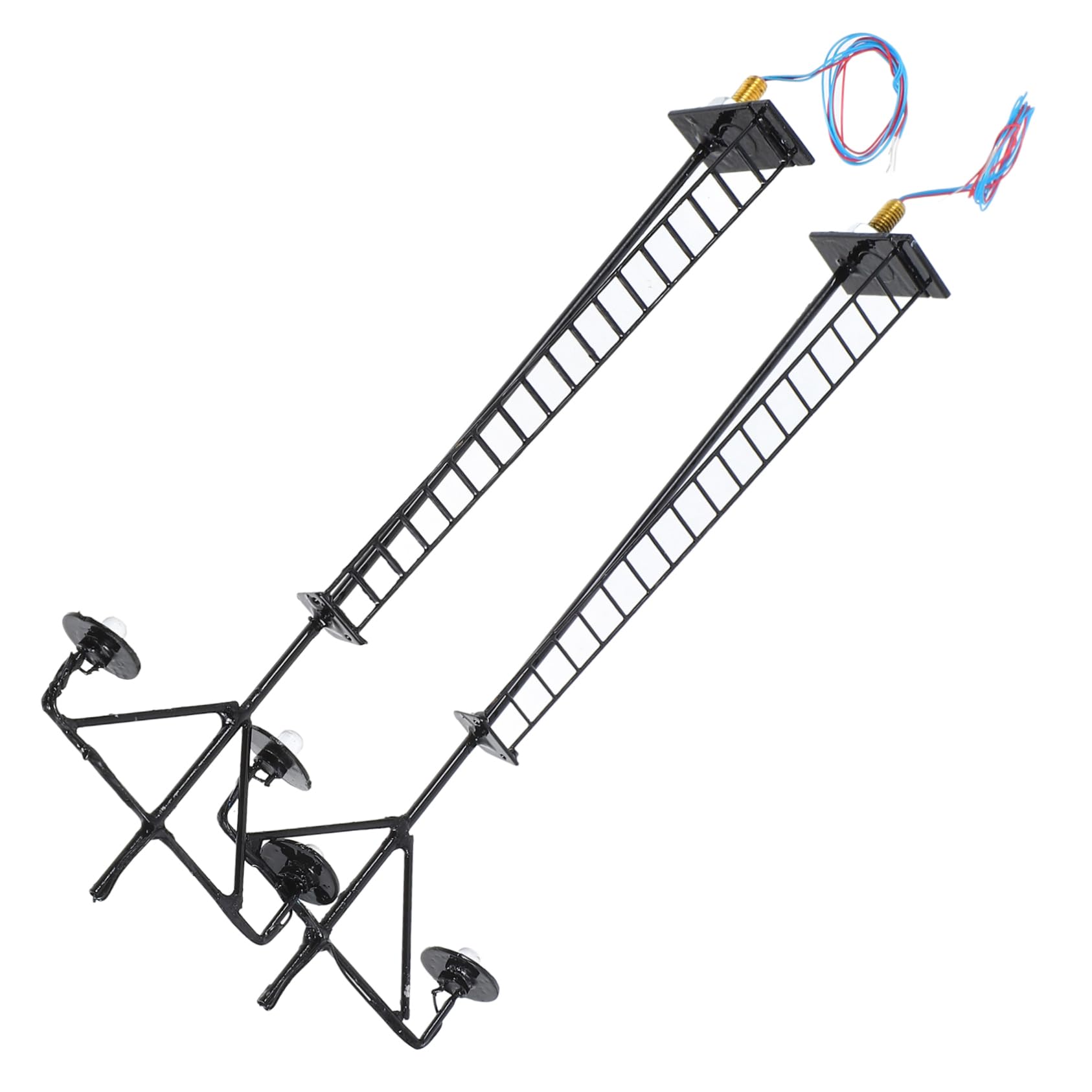 OHPHCALL 2pcs Miniature Railroad Signal Light Models Durable Abs and Metal Traffic Lamps for Sand Table Layout Lifelike Warm Glow for Train Scenery and Model Accessories