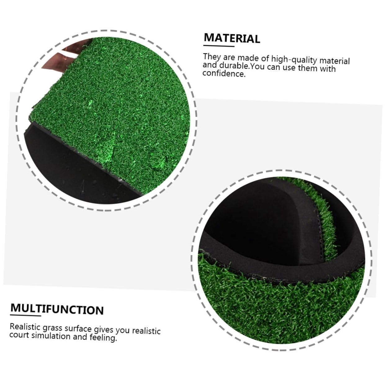 Tapete de Práctica de Golf Verde 5 Piezas Césped PP