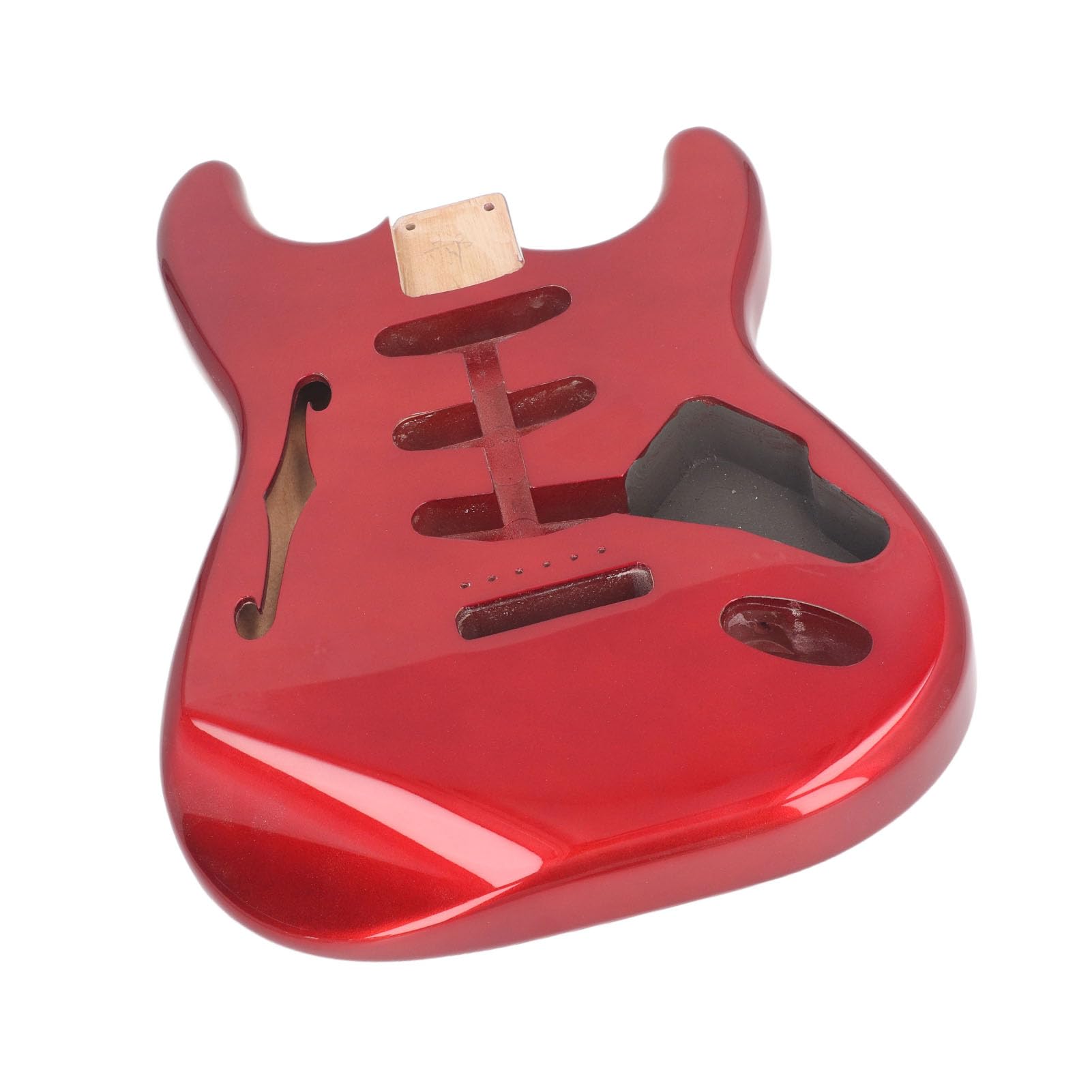 FILFEEL Corpo per Chitarra Elettrica in Legno di Ontano di Alta qualità con Finitura Lucida per Chitarre ST - per Personalizzazione e Progetti Fai-da-te (GSB12ST Rosso)