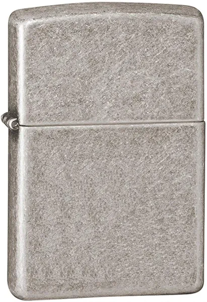 Zippo Armor Pocket Lighter, Antique Silver Plate