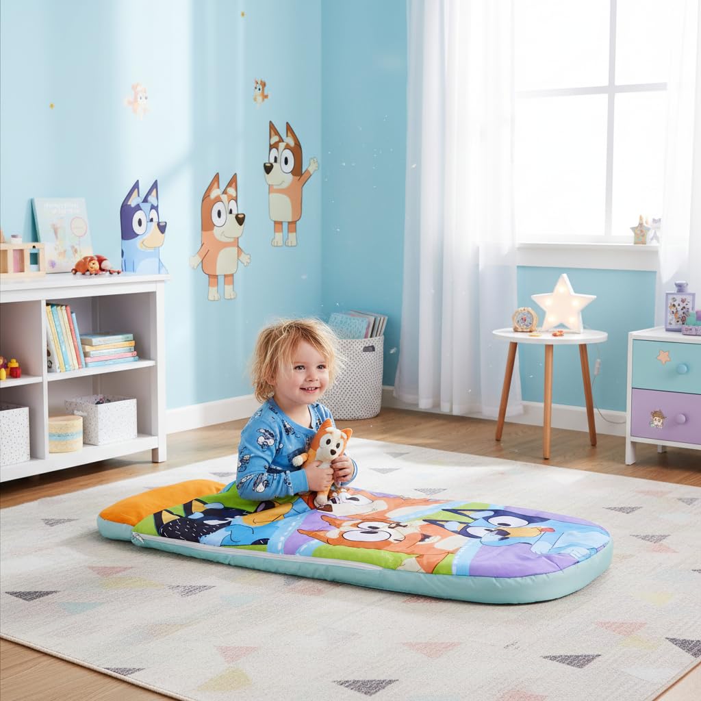 Bluey Matelas Gonflable Officiel ReadyBed pour Enfants avec Pompe