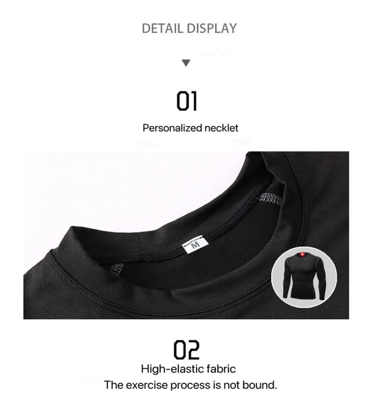 Camisa Funcional 1 Uds. Ropa Interior térmica de Manga Larga for Hombre, Tops Finos Ajustados de Secado rápido elásticos for Fitness, Ropa de otoño e Invierno for Hombre(Gray,L (60-70kg))