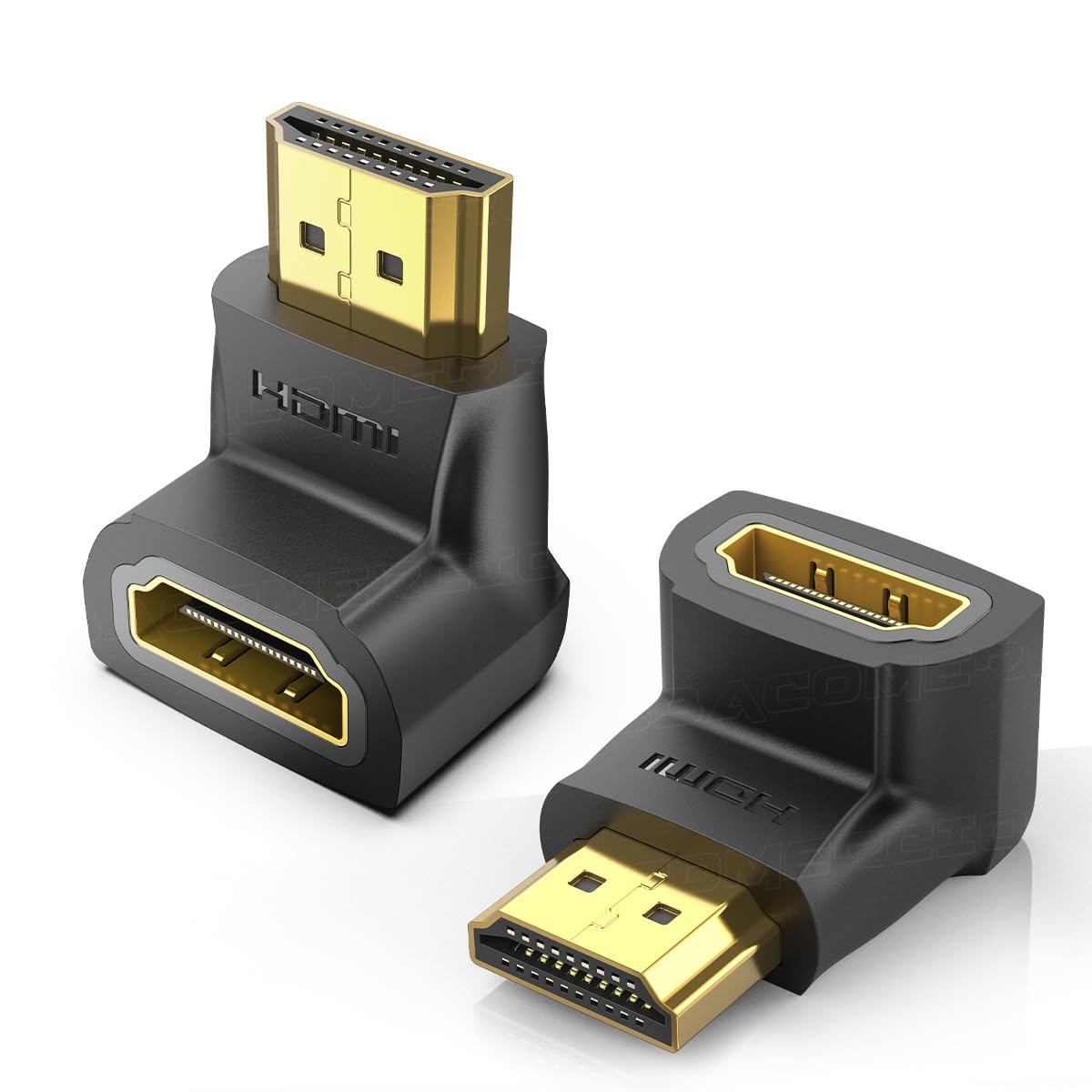 Adaptador Hdmi Cotovelo 90º Graus L Macho X Fêmea HDMI 2.0 60Hz Tv Painel Notebook Vention